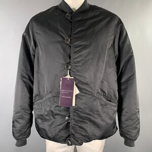 VISVIM Size L Black Nylon Reversible Bomber Jacket